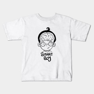 smart boy t shirt , brain boy t shirt , boy gift Kids T-Shirt